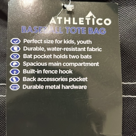 NWT Athletico Baseball Tote Bag - Tote Bag for Baseball, T-Ball & Softball - Picture 8 of 8